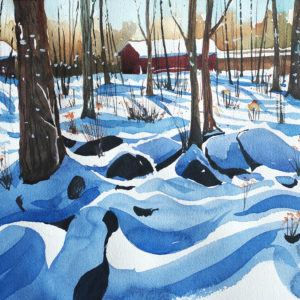 ConfluenceArts - SnowyDayinMontreal - WatercolouronPaper - in12x16x0 - cad550 - 2021 - RiverdaleArtWalk2022SUBMISSION - 43192 - 141232