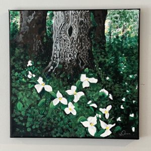 FineArtbyHilaryLeopold - OntarioTrilliums - LandscapeAcrylic - in12x12x1 - cad250 - 2022 - RiverdaleArtWalk2022SUBMISSION - 50500 - 165206