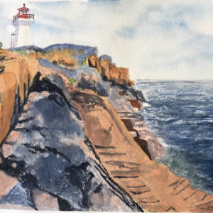 Killarney East Lighthouse - 10.25 x 14 - Watercolour